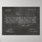1906 Wright Brothers Flugzeugpatentkunst Zeichnend Poster (Vorne)