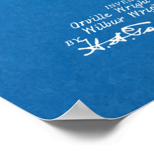 1906 Wright Brothers Flugzeugpatentkunst Zeichnend Poster (Ecke)