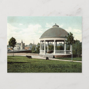 1906 Zoo-Eingang, Wilmington, DE Postkarte