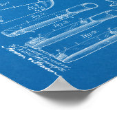 1907 Golf Club Head Patent Art Zeichnend Print Poster (Ecke)