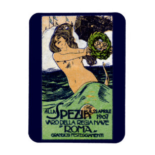 1907 Italienisches Schlachtschiff Roma Magnet