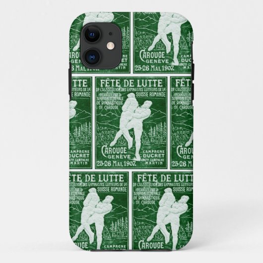 1907 Schweizer-Wrestling Case-Mate iPhone Hülle (Rückseite)
