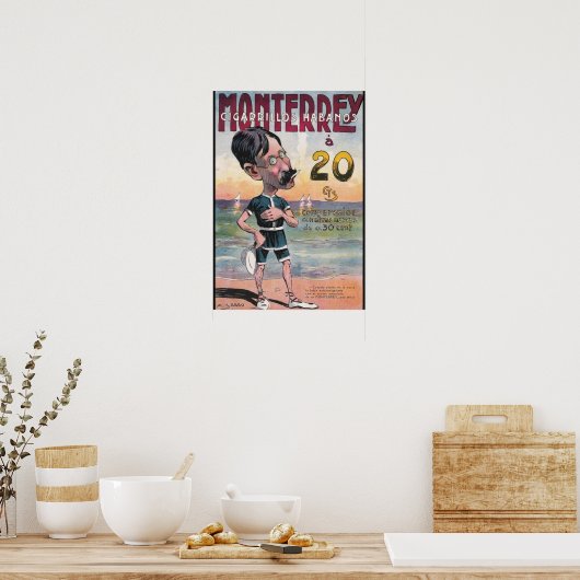 1907 Vintage Monterrey-Zigarrenwerbung Poster (Küche)