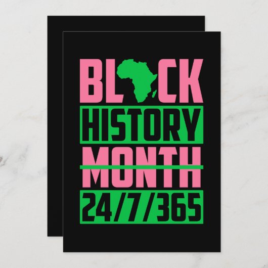 1908 AKA Black History Month Save The Date (Vorne/Hinten)