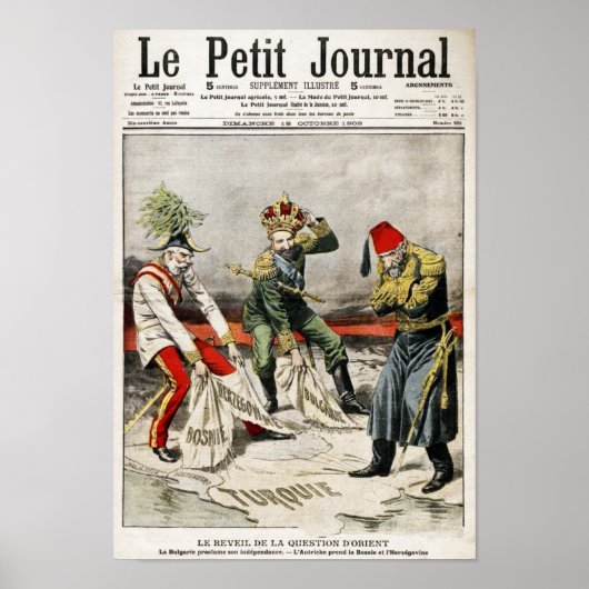 1908 Bosnien-Krise vor dem Ersten Weltkrieg Illust Poster (Vorne)