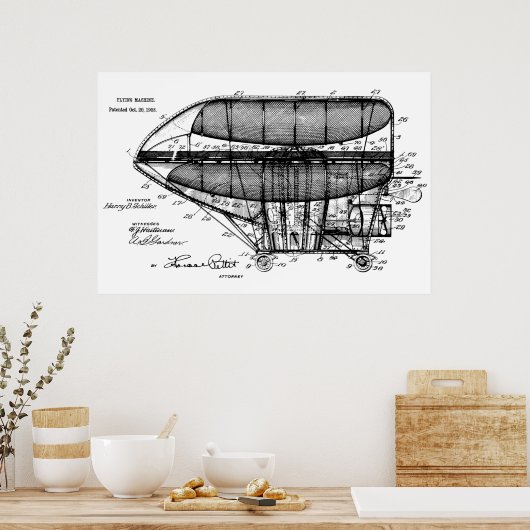 1908 Gesellschaftspatent Zeichnend Kunstdruck Poster (Küche)