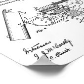 1908 Gun Warnant Patent Art Zeichnend Print Poster (Ecke)