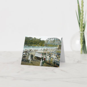 1908 Healdsburg, CA Szene am Russian River Dankeskarte