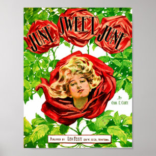 1908 June Sweet June Titelblatt Poster