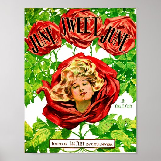 1908 June Sweet June Titelblatt Poster (Vorne)