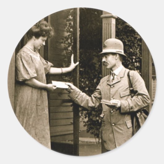 1908 Post Runder Aufkleber (Vorderseite)