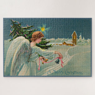 1908 Weihnachtsgel Ein frohe Weihnachten Puzzle