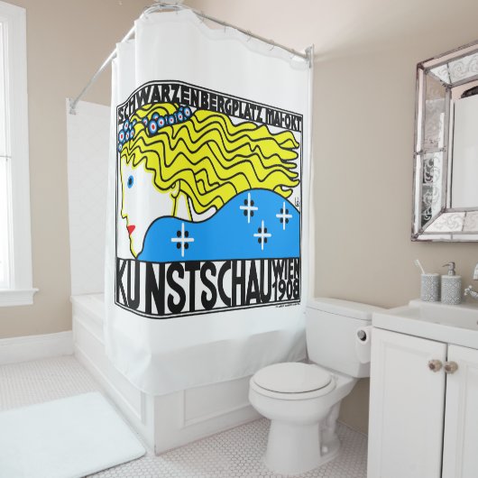 1908 Wiener Jugendstil-Messe Maiden Duschvorhang (Beispiel)