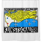 1908 Wiener Jugendstil-Messe Maiden Duschvorhang (Vorderseite)