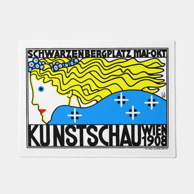 1908 Wiener Jugendstil-Messe Maiden Fußmatte (Vorderseite)