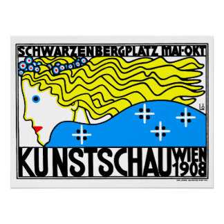 1908 Wiener Jugendstil-Messe Maiden Poster
