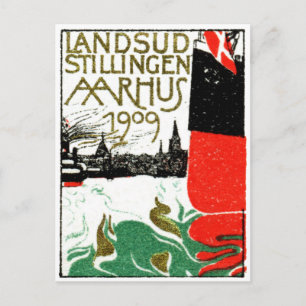 1909 Aarhus Dänemark Ausstellungsposter Postkarte
