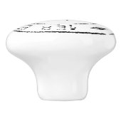 1909 Eiffelturm Postmark Keramikknauf (Seitenansicht)