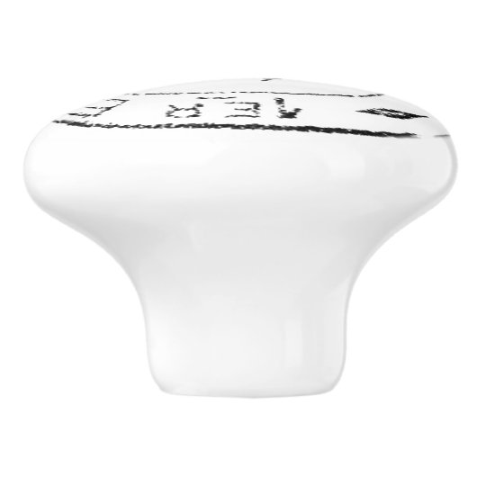 1909 Eiffelturm Postmark Keramikknauf (Seitenansicht)