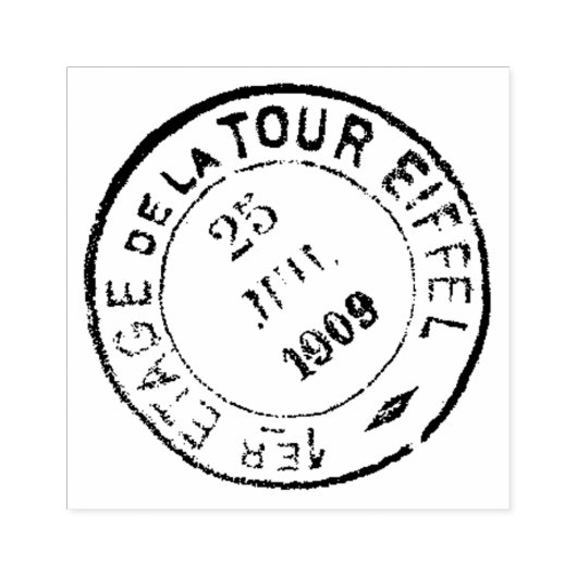 1909 Eiffelturm Postmark Rubber Art Briefmarke Gummistempel (Prägung)