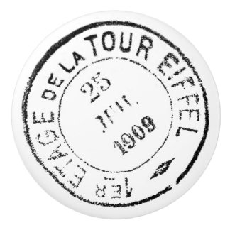 1909 Eiffelturm-Poststempel Keramikknauf