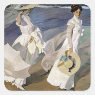 1909 entlang der Küste Quadratischer Aufkleber