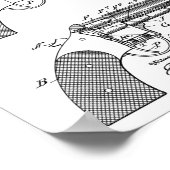 1909 Gun Auto Patent Art Zeichnend Print Poster (Ecke)