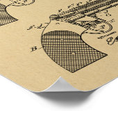 1909 Gun Auto Patent Art Zeichnend Print Poster (Ecke)