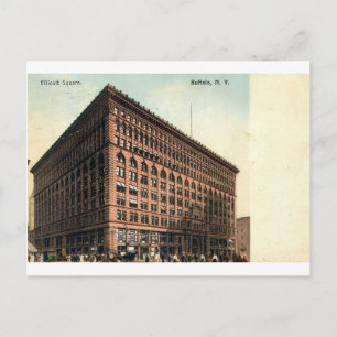1909 Historischer Ellicott Square, Buffalo, NY Postkarte