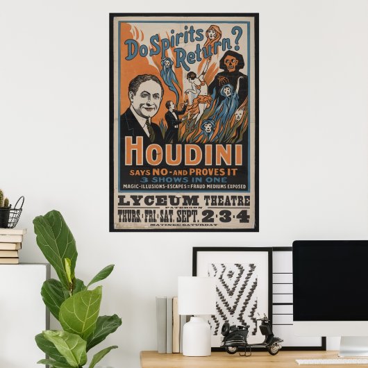 1909 Houdini Poster (Heimbüro)