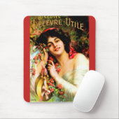 1909 hübsche Dame Biscuits Lefevre-Utile Mousepad (Mit Mouse)