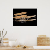 1909 Militärischer Flyer des Himmels Poster (Küche)