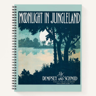 1909 Mondlicht In Jungleland Notenübersicht Notizblock