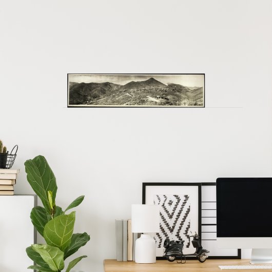 1909 Panoramablick, Jerome, AZ Yard Long Foto Poster (Heimbüro)