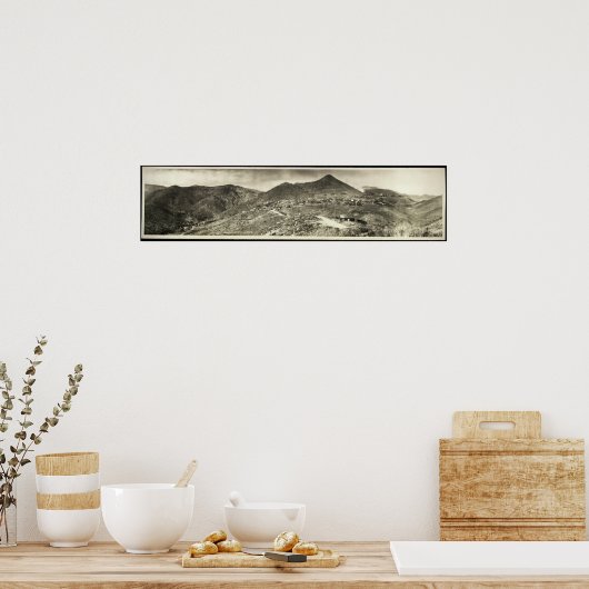 1909 Panoramablick, Jerome, AZ Yard Long Foto Poster (Küche)