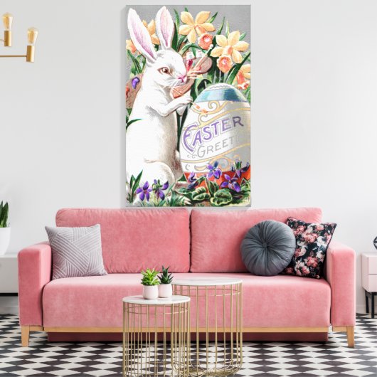 1909 "PICTURE POSTCARD" RABBIT SERIES LEINWAND WRA (Insitu (Wohnzimmer))