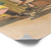 1909 Postkarte. Ferien am Strand. Swimwear Style Poster (Ecke)