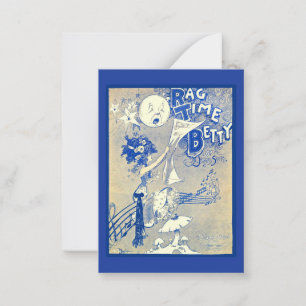 1909 Ragtime Betty Notenkunst Mitteilungskarte
