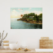 1909 Shore Scene am Bar Harbour, Maine Poster (Küche)