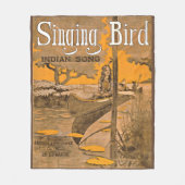 1909 Singing Bird Notendruck Fleecedecke (Vorderseite)