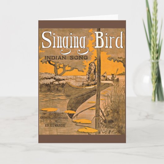 1909 Singing Bird Notendruck Karte (Vorderseite)