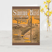 1909 Singing Bird Notendruck Karte (Gelbe Blume)