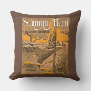 1909 Singing Bird Notendruck Kissen
