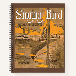 1909 Singing Bird Notendruck Notizblock