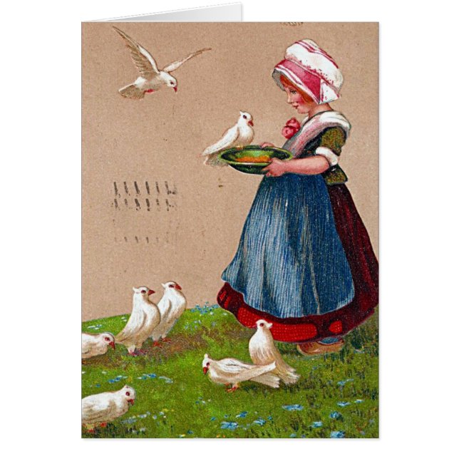 1909 Vintage Fütterung der Vögel (Vorne)
