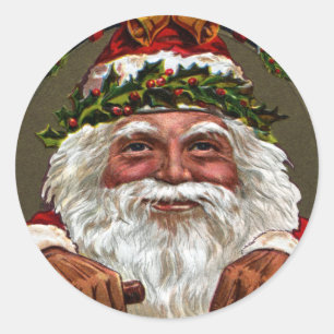 1909 Weihnachtsmann - Dangling-Geschenke Runder Aufkleber