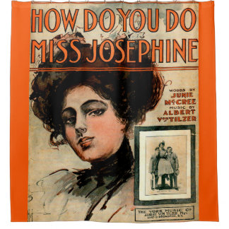 1909 Wie geht es dir um Josephine Notenblätter? Duschvorhang