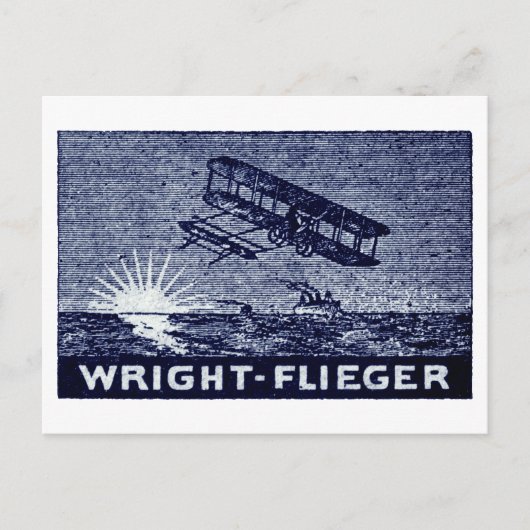 1909 Wright Brothers Aircraft Postkarte (Vorderseite)