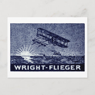 1909 Wright Brothers Flugzeug Postkarte