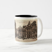 1910 BRÜSSEL, BELGIEN FOTO POSTCARD ZWEIFARBIGE TASSE (VorderseiteRechts)